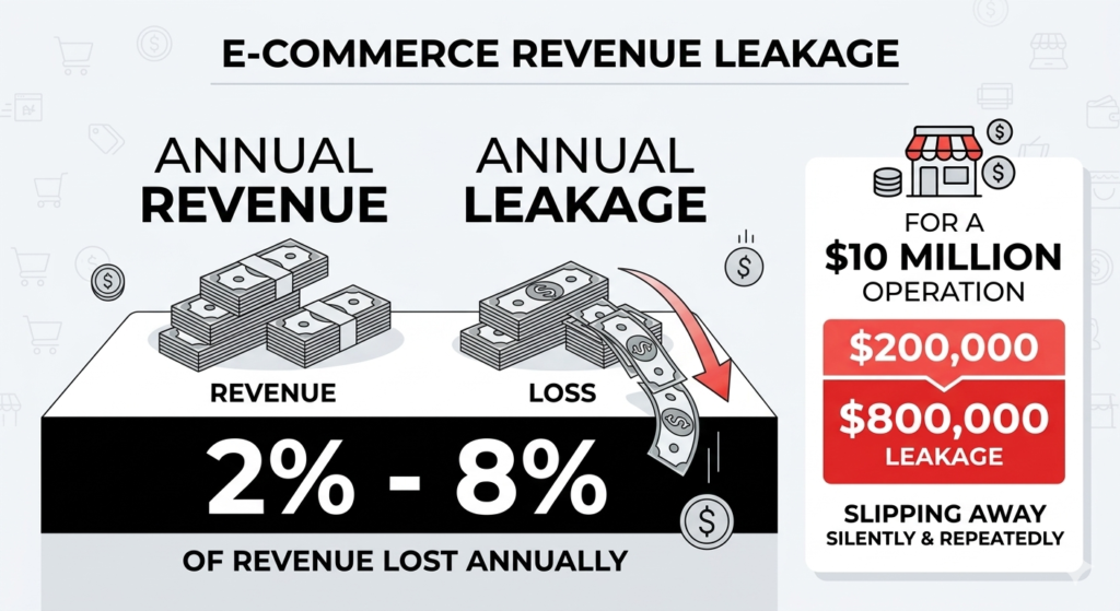 Annual loss due to financial leakage